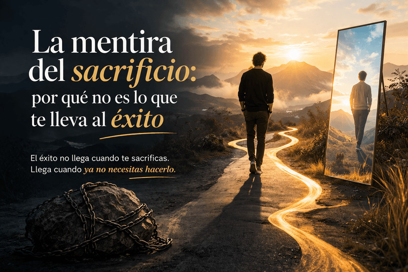 ¿Es necesario el sacrificio para tener éxito? Una reflexión sobre por qué el dolor no es la causa del éxito, sino el aprendizaje que lo transforma.
